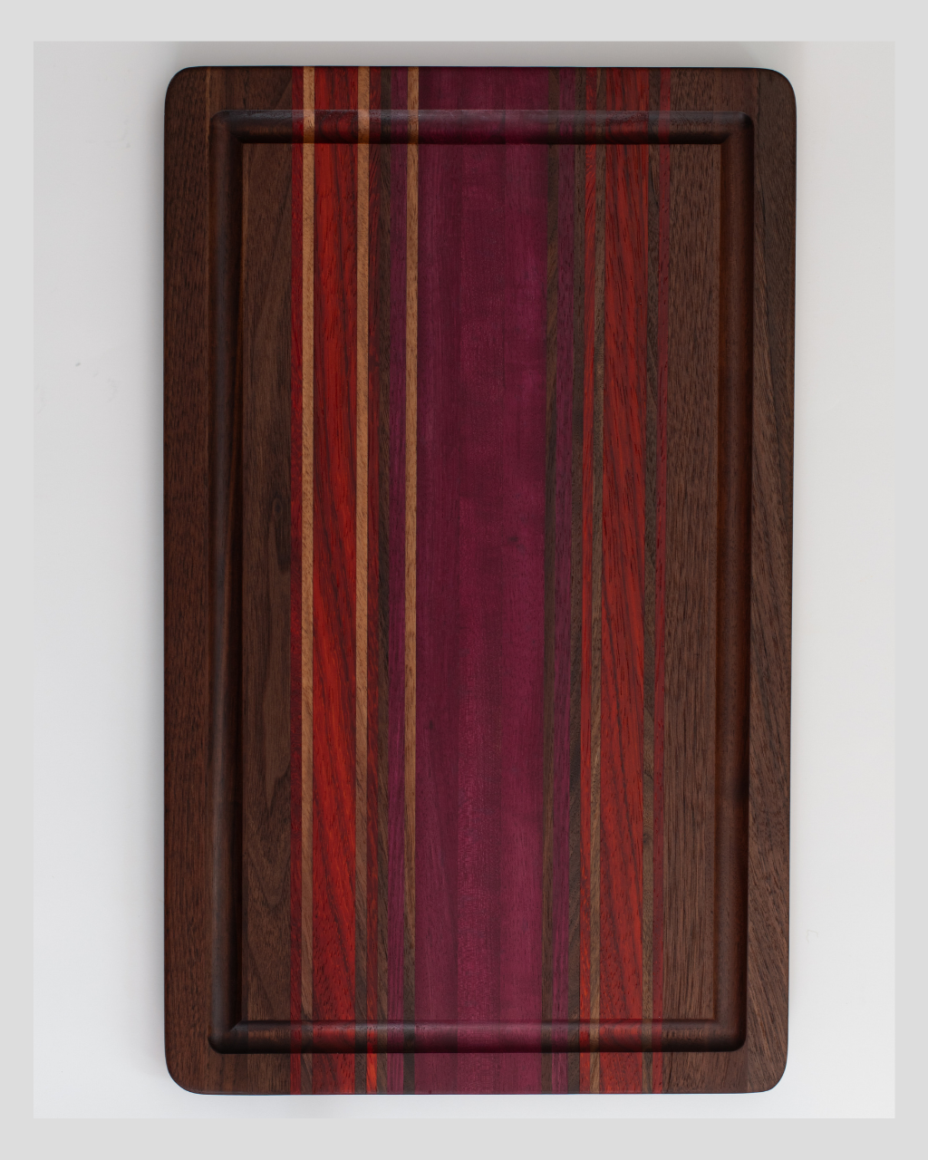 19"x 12"x 1" Merlot Series: Walnut Edge Grain Carving Board