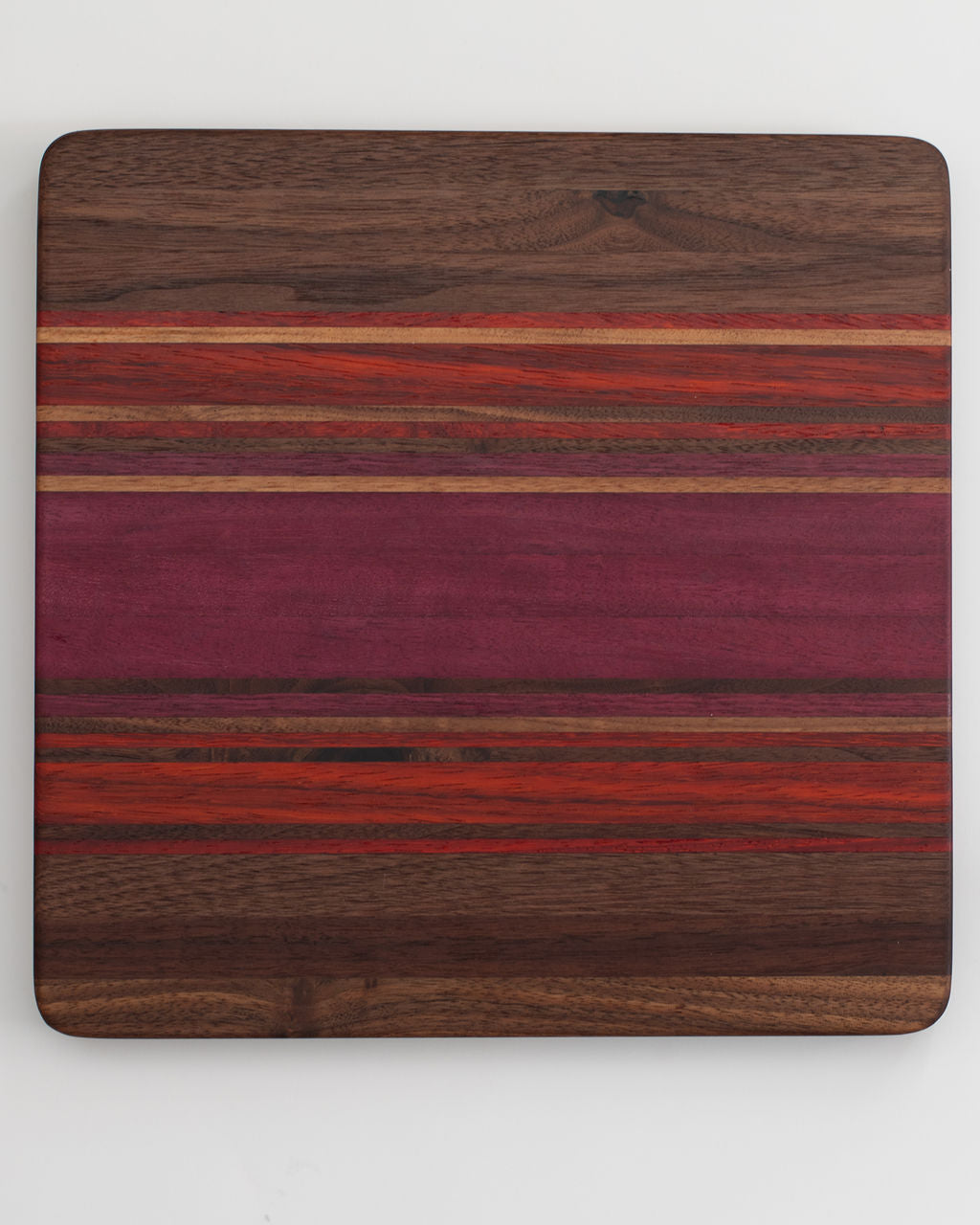 12"x 12"x 1" Merlot Series: Walnut Edge Grain Cutting Board