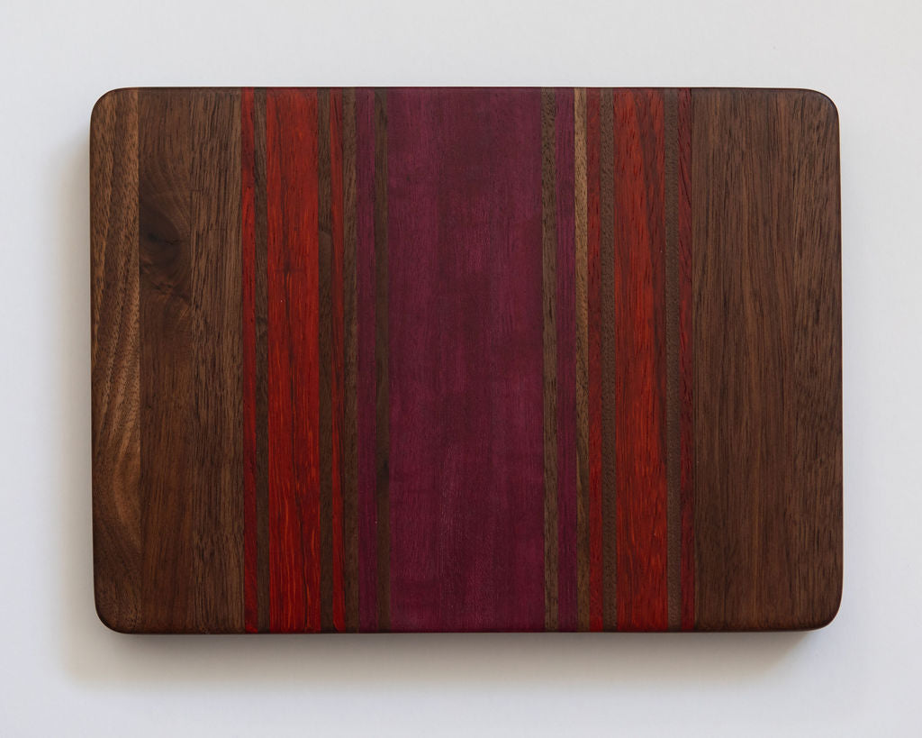 8"x 12"x 1" Merlot Series: Walnut Edge Grain Bar Board