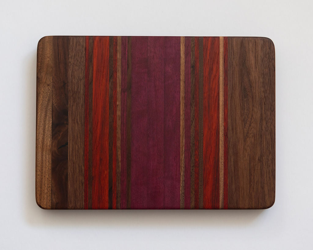 8"x 12"x 1" Merlot Series: Walnut Edge Grain Bar Board