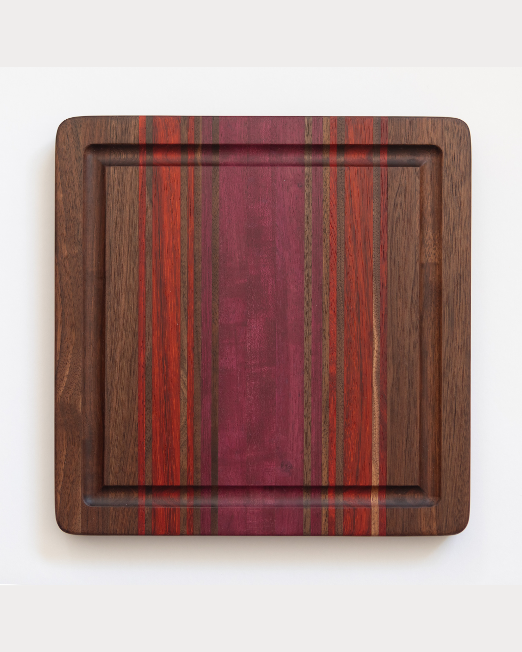 12"x 12"x 1" Merlot Series: Walnut Edge Grain Cutting Board
