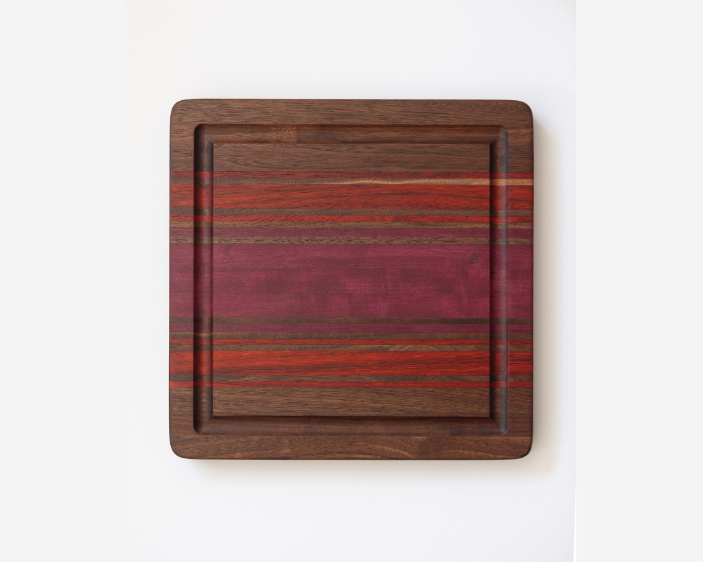 12"x 12"x 1" Merlot Series: Walnut Edge Grain Cutting Board