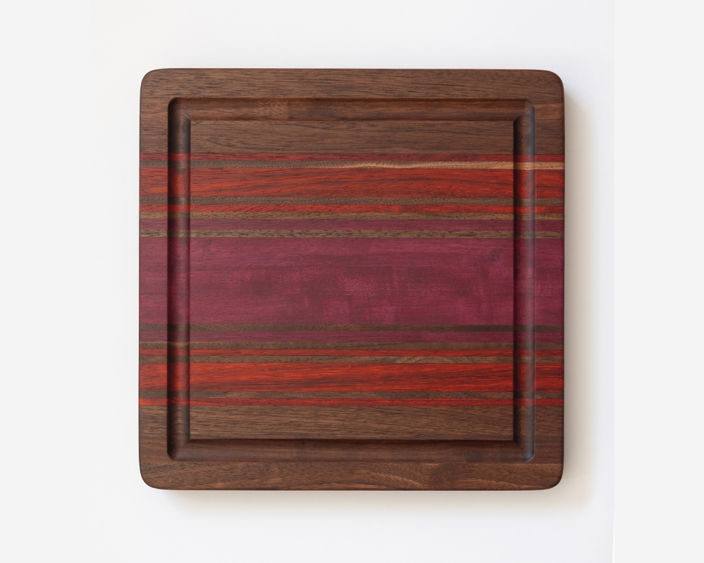 12"x 12"x 1" Merlot Series: Walnut Edge Grain Cutting Board