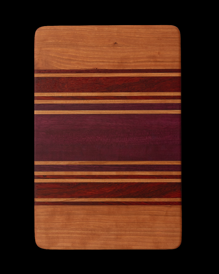 8"x 12"x 1" Syrah Series: Cherry Edge Grain Bar Board