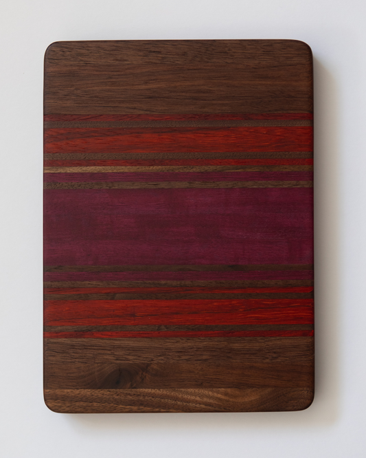 8"x 12"x 1" Merlot Series: Walnut Edge Grain Bar Board