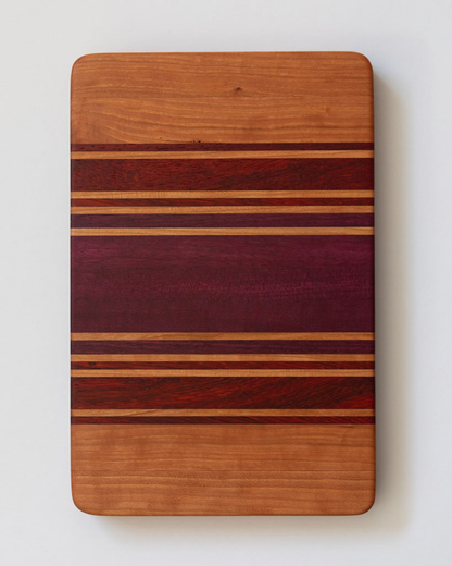 8"x 12"x 1" Syrah Series: Cherry Edge Grain Bar Board