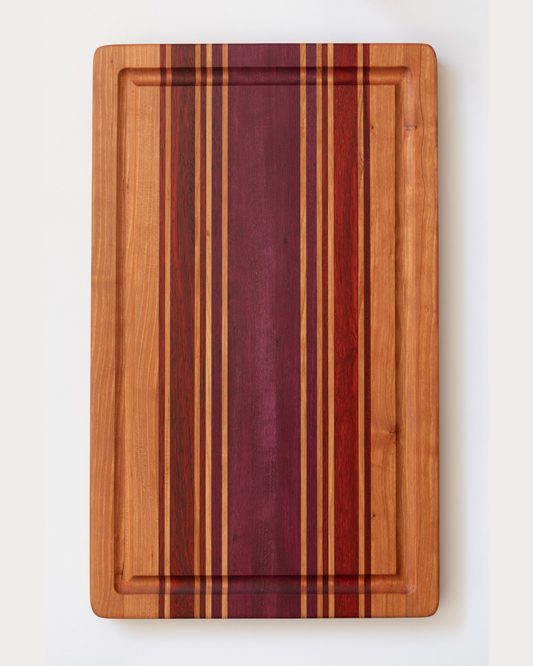 19"x 12"x 1"  Syrah Series: Cherry Edge Grain Carving Board