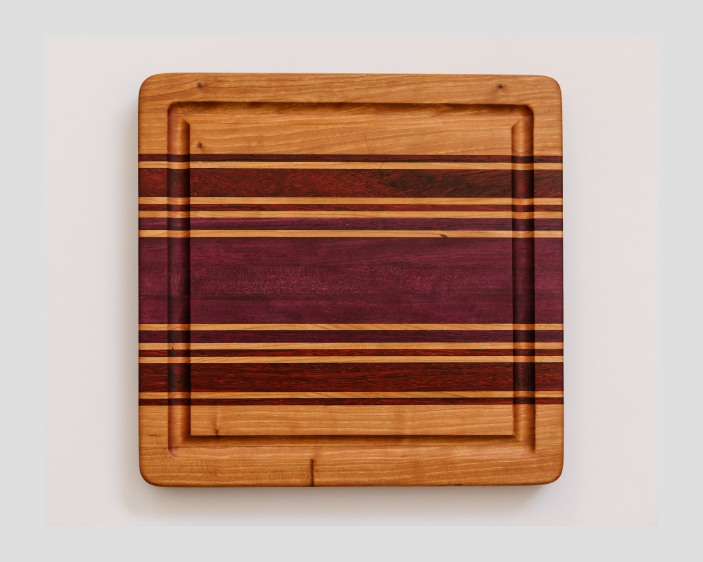 12"x12"x1"  Syrah Series: Cherry Edge Grain Cutting Board