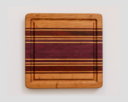 12"x12"x1"  Syrah Series: Cherry Edge Grain Cutting Board