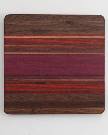 12"x 12"x 1" Merlot Series:  Walnut Edge Grain Cutting Board
