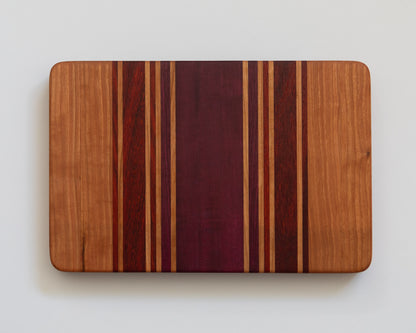 8"x 12"x 1" Syrah Series: Cherry Edge Grain Bar Board