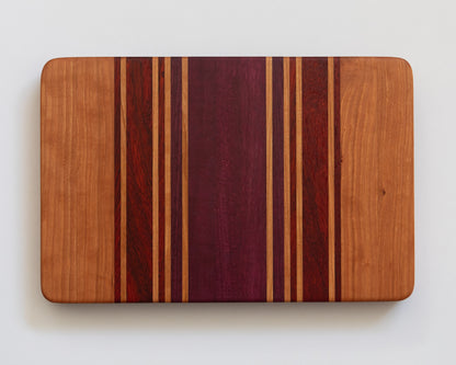 8"x 12"x 1" Syrah Series: Cherry Edge Grain Bar Board