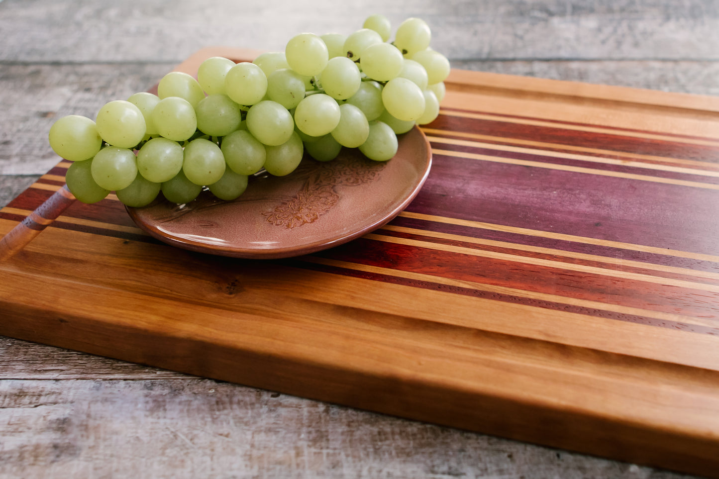 12"x12"x1"  Syrah Series: Cherry Edge Grain Cutting Board