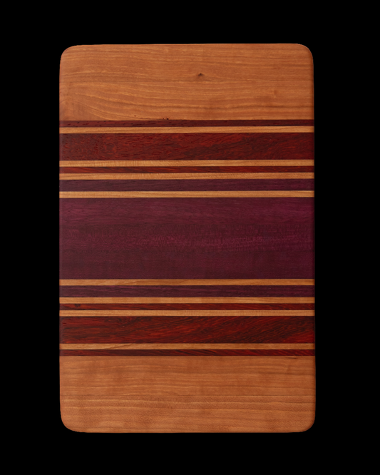 8"x 12"x 1" Syrah Series: Cherry Edge Grain Bar Board